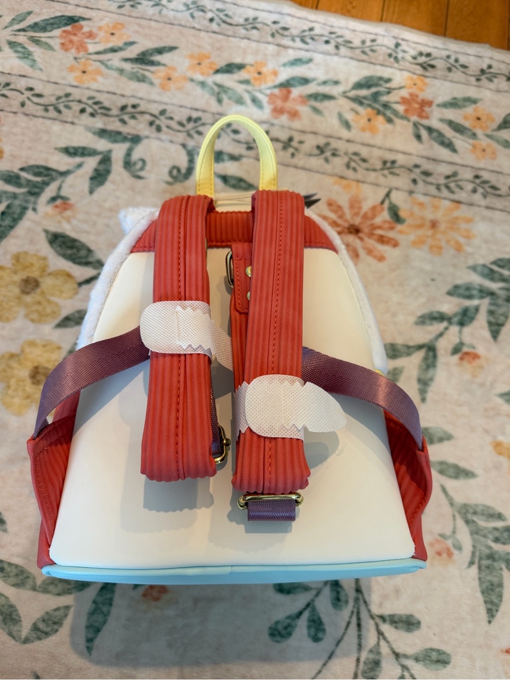 Loungefly Disney Alice In Wonderland White Rabbit Fuzzy Mini Backpack soft bunny - Picture 4 of 4